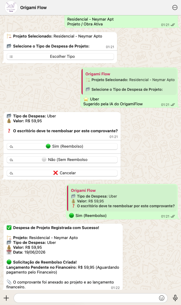Chat no WhatsApp