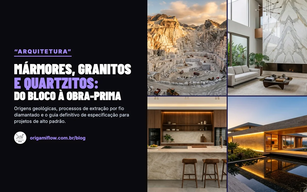 Mármores, Granitos e Quartzitos: O Guia Definitivo de Extração e Especificação na Arquitetura