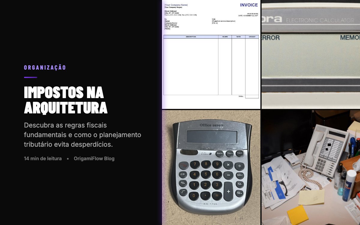Impostos na Arquitetura e Planejamento